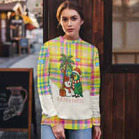 Saint Lucia Christmas Ugly Christmas Sweater with Parrot Palm Tree Snowman and Plaid Holiday - Wonder Print Shop
