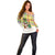 Saint Lucia Christmas Off Shoulder Sweater with Parrot Palm Tree Snowman and Plaid Holiday - Wonder Print Shop