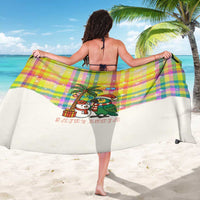 Saint Lucia Christmas Sarong with Parrot Palm Tree Snowman and Plaid Holiday - Wonder Print Shop