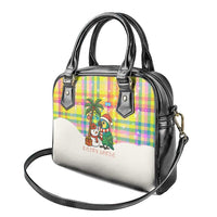 Saint Lucia Christmas Shoulder Handbag with Parrot Palm Tree Snowman and Plaid Holiday - Wonder Print Shop