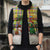 Saint Lucia Christmas Sleeveless Puffer Jacket with Parrot Palm Tree Snowman and Plaid Holiday - Wonder Print Shop