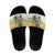 Saint Lucia Christmas Slide Sandals with Parrot Palm Tree Snowman and Plaid Holiday - Wonder Print Shop