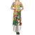 Saint Lucia Christmas Summer Maxi Dress with Parrot Palm Tree Snowman and Plaid Holiday - Wonder Print Shop