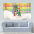 Saint Lucia Christmas Tapestry with Parrot Palm Tree Snowman and Plaid Holiday - Wonder Print Shop