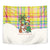 Saint Lucia Christmas Tapestry with Parrot Palm Tree Snowman and Plaid Holiday - Wonder Print Shop