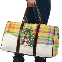 Saint Lucia Christmas Travel Bag with Parrot Palm Tree Snowman and Plaid Holiday - Wonder Print Shop