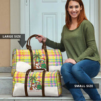 Saint Lucia Christmas Travel Bag with Parrot Palm Tree Snowman and Plaid Holiday - Wonder Print Shop