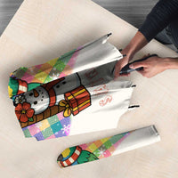 Saint Lucia Christmas Umbrella with Parrot Palm Tree Snowman and Plaid Holiday - Wonder Print Shop