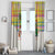 Saint Lucia Christmas Window Curtain with Parrot Palm Tree Snowman and Plaid Holiday - Wonder Print Shop