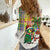 Saint Lucia Christmas Women Casual Shirt with Parrot Palm Tree Snowman and Plaid Holiday - Wonder Print Shop