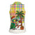 Saint Lucia Christmas Women Sleeveless Polo Shirt with Parrot Palm Tree Snowman and Plaid Holiday - Wonder Print Shop