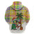 Saint Lucia Christmas Zip Hoodie with Parrot Palm Tree Snowman and Plaid Holiday - Wonder Print Shop
