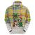 Saint Lucia Christmas Zip Hoodie with Parrot Palm Tree Snowman and Plaid Holiday - Wonder Print Shop