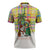 Saint Lucia Christmas Zipper Polo Shirt with Parrot Palm Tree Snowman and Plaid Holiday - Wonder Print Shop