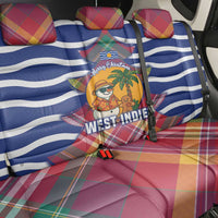 West Indies Christmas Back Car Seat Cover with Tropical Snowman Palm Tree Gingerbread and Plaid Design - Wonder Print Shop