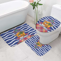 West Indies Christmas Bathroom Set with Tropical Snowman Palm Tree Gingerbread and Plaid Design - Wonder Print Shop