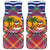 West Indies Christmas Car Mats with Tropical Snowman Palm Tree Gingerbread and Plaid Design - Wonder Print Shop