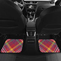 West Indies Christmas Car Mats with Tropical Snowman Palm Tree Gingerbread and Plaid Design - Wonder Print Shop