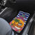 West Indies Christmas Car Mats with Tropical Snowman Palm Tree Gingerbread and Plaid Design - Wonder Print Shop