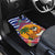 West Indies Christmas Car Mats with Tropical Snowman Palm Tree Gingerbread and Plaid Design - Wonder Print Shop