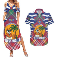 West Indies Christmas Couples Matching Summer Maxi Dress and Hawaiian Shirt with Tropical Snowman Palm Tree Gingerbread and Plaid Design - Wonder Print Shop