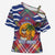 West Indies Christmas Cross Shoulder Shirt with Tropical Snowman Palm Tree Gingerbread and Plaid Design - Wonder Print Shop