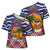 West Indies Christmas Cross Shoulder Shirt with Tropical Snowman Palm Tree Gingerbread and Plaid Design - Wonder Print Shop