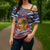West Indies Christmas Cross Shoulder Shirt with Tropical Snowman Palm Tree Gingerbread and Plaid Design - Wonder Print Shop