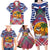 West Indies Christmas Family Matching Long Sleeve Bodycon Dress and Hawaiian Shirt with Tropical Snowman Palm Tree Gingerbread and Plaid Design - Wonder Print Shop