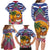 West Indies Christmas Family Matching Long Sleeve Bodycon Dress and Hawaiian Shirt with Tropical Snowman Palm Tree Gingerbread and Plaid Design - Wonder Print Shop