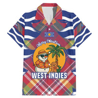West Indies Christmas Family Matching Mermaid Dress and Hawaiian Shirt with Tropical Snowman Palm Tree Gingerbread and Plaid Design - Wonder Print Shop