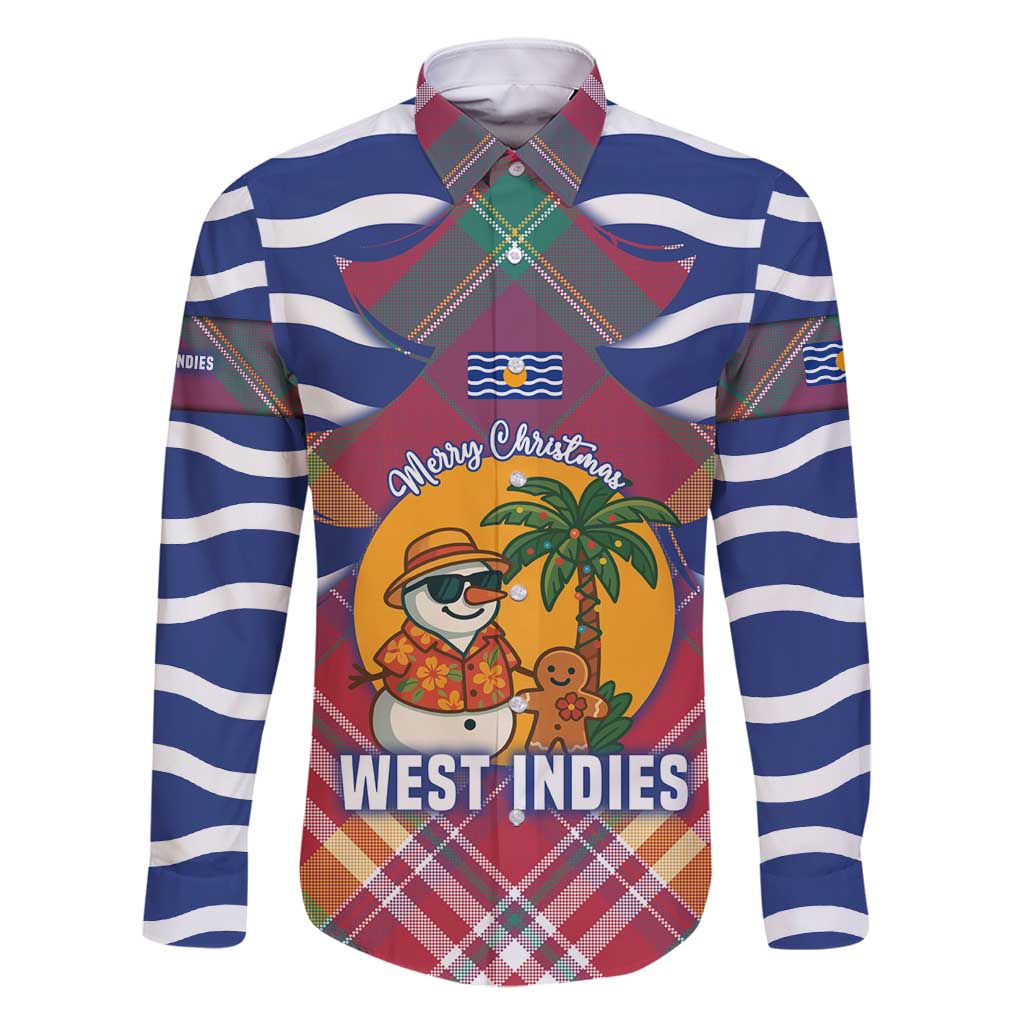 West Indies Christmas Family Matching Mermaid Dress and Hawaiian Shirt with Tropical Snowman Palm Tree Gingerbread and Plaid Design - Wonder Print Shop