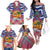 West Indies Christmas Family Matching Off The Shoulder Long Sleeve Dress and Hawaiian Shirt with Tropical Snowman Palm Tree Gingerbread and Plaid Design - Wonder Print Shop