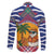 West Indies Christmas Family Matching Off The Shoulder Long Sleeve Dress and Hawaiian Shirt with Tropical Snowman Palm Tree Gingerbread and Plaid Design - Wonder Print Shop