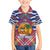 West Indies Christmas Family Matching Off The Shoulder Long Sleeve Dress and Hawaiian Shirt with Tropical Snowman Palm Tree Gingerbread and Plaid Design - Wonder Print Shop