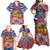 West Indies Christmas Family Matching Off Shoulder Maxi Dress and Hawaiian Shirt with Tropical Snowman Palm Tree Gingerbread and Plaid Design - Wonder Print Shop