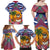 West Indies Christmas Family Matching Off Shoulder Maxi Dress and Hawaiian Shirt with Tropical Snowman Palm Tree Gingerbread and Plaid Design - Wonder Print Shop