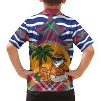 West Indies Christmas Family Matching Puletasi and Hawaiian Shirt with Tropical Snowman Palm Tree Gingerbread and Plaid Design - Wonder Print Shop