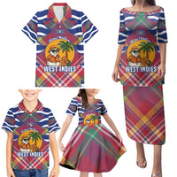 West Indies Christmas Family Matching Puletasi and Hawaiian Shirt with Tropical Snowman Palm Tree Gingerbread and Plaid Design - Wonder Print Shop