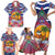 West Indies Christmas Family Matching Short Sleeve Bodycon Dress and Hawaiian Shirt with Tropical Snowman Palm Tree Gingerbread and Plaid Design - Wonder Print Shop