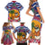 West Indies Christmas Family Matching Short Sleeve Bodycon Dress and Hawaiian Shirt with Tropical Snowman Palm Tree Gingerbread and Plaid Design - Wonder Print Shop