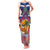 West Indies Christmas Family Matching Tank Maxi Dress and Hawaiian Shirt with Tropical Snowman Palm Tree Gingerbread and Plaid Design - Wonder Print Shop