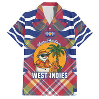 West Indies Christmas Hawaiian Shirt with Tropical Snowman Palm Tree Gingerbread and Plaid Design - Wonder Print Shop