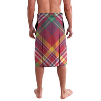 West Indies Christmas Lavalava with Tropical Snowman Palm Tree Gingerbread and Plaid Design - Wonder Print Shop