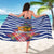 West Indies Christmas Sarong with Tropical Snowman Palm Tree Gingerbread and Plaid Design - Wonder Print Shop