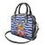 West Indies Christmas Shoulder Handbag with Tropical Snowman Palm Tree Gingerbread and Plaid Design - Wonder Print Shop
