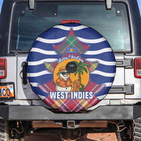 West Indies Christmas Spare Tire Cover with Tropical Snowman Palm Tree Gingerbread and Plaid Design - Wonder Print Shop