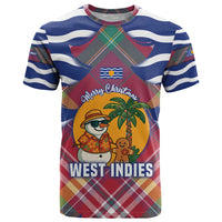 West Indies Christmas T Shirt with Tropical Snowman Palm Tree Gingerbread and Plaid Design - Wonder Print Shop