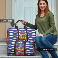 West Indies Christmas Travel Bag with Tropical Snowman Palm Tree Gingerbread and Plaid Design - Wonder Print Shop