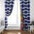 West Indies Christmas Window Curtain with Tropical Snowman Palm Tree Gingerbread and Plaid Design - Wonder Print Shop